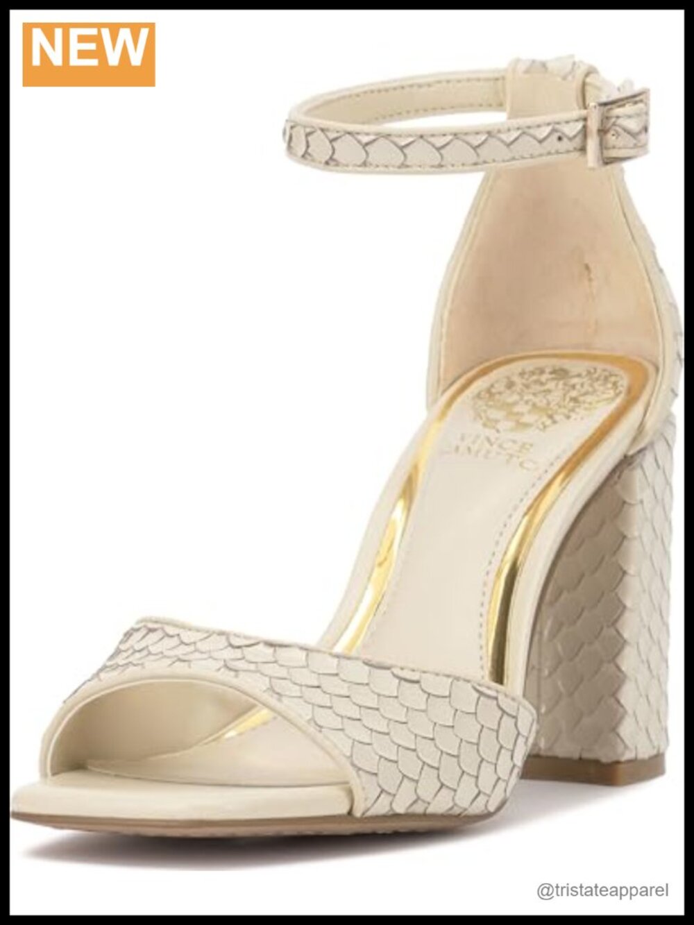 Vince Camuto Haydina Leather Block Heel Ankle Strap Sandal
